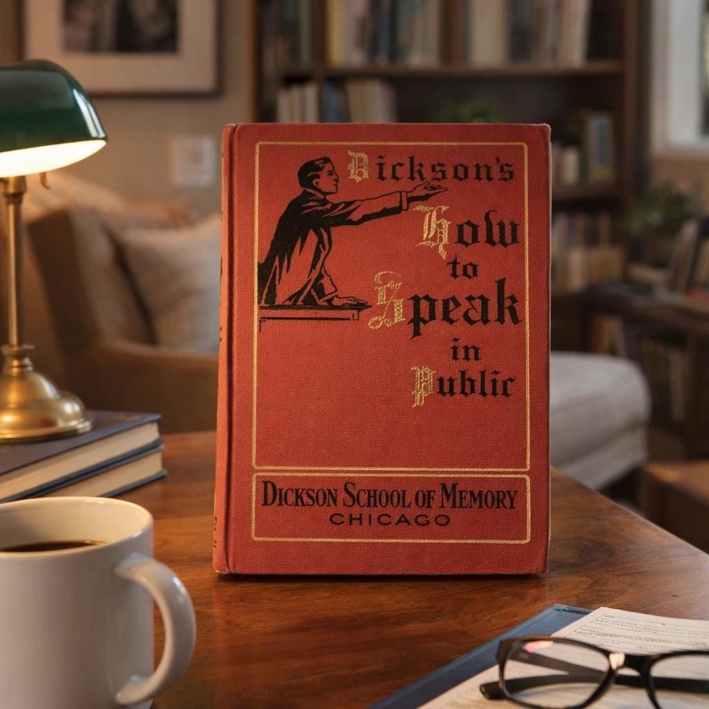 Antique 1919 Dickson's How to Speak in Public Hardcover Book